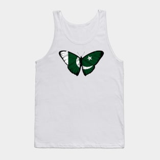 Vintage Pakistan Butterfly Moth | Pray For Pakistan and Stand with Pakistan Tank Top